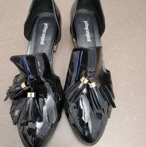 Jeffery Campbell Patent Loafer Pearl Heel 11